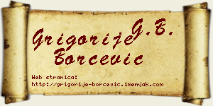 Grigorije Borčević vizit kartica